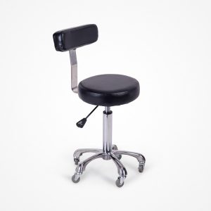 TABURETE CON RUEDAS GARDENIA NEGRO